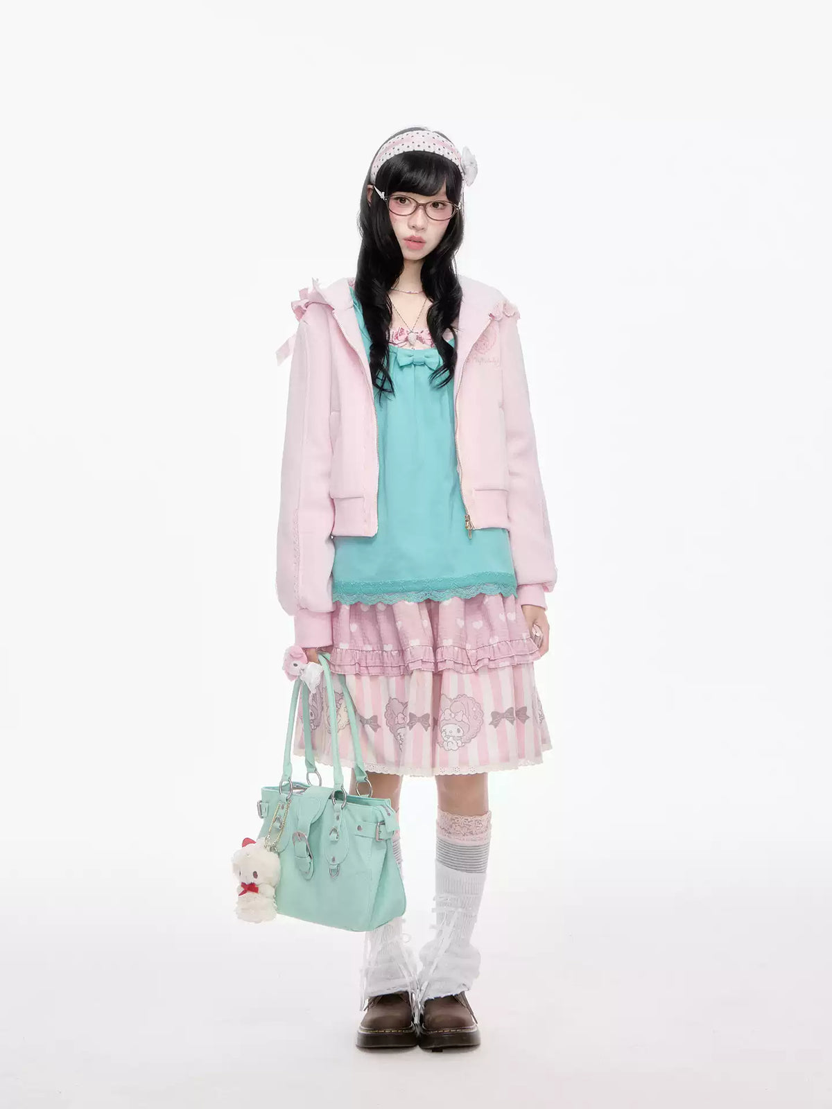 Cute Collaboration Set Sweatshirt Cropped Jacket Designer Half-Sleeve Top