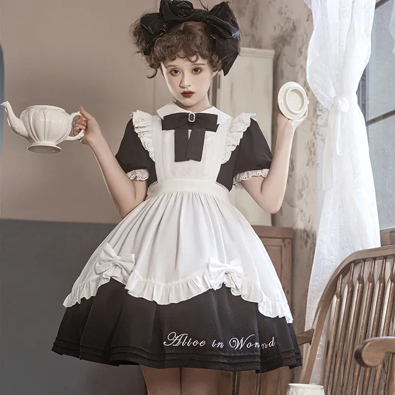 Cute dress, summer skirt, Lolita OP, Lolita style, with short sleeve