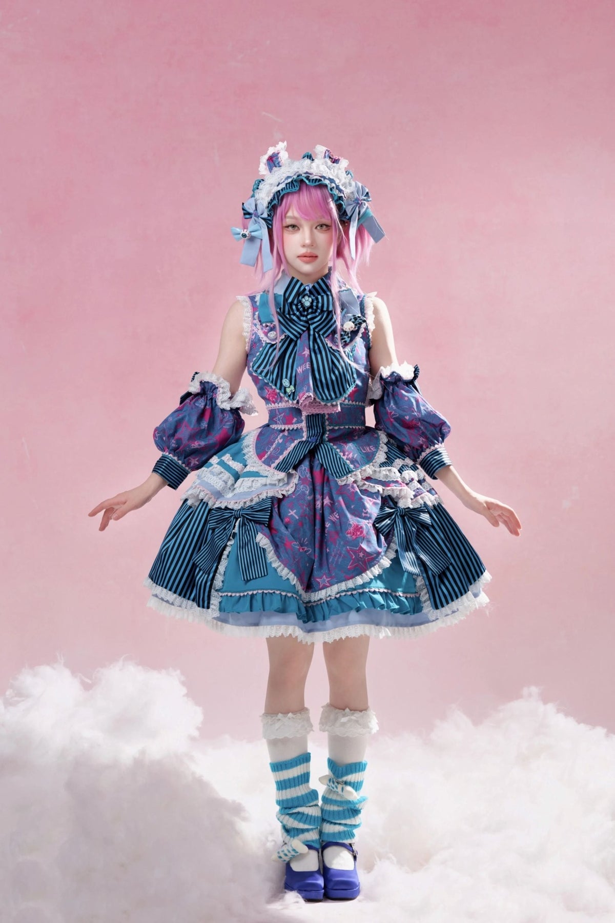 Cyber Sweet Graffiti Party Lolita JSK Full Set - LolitaEra