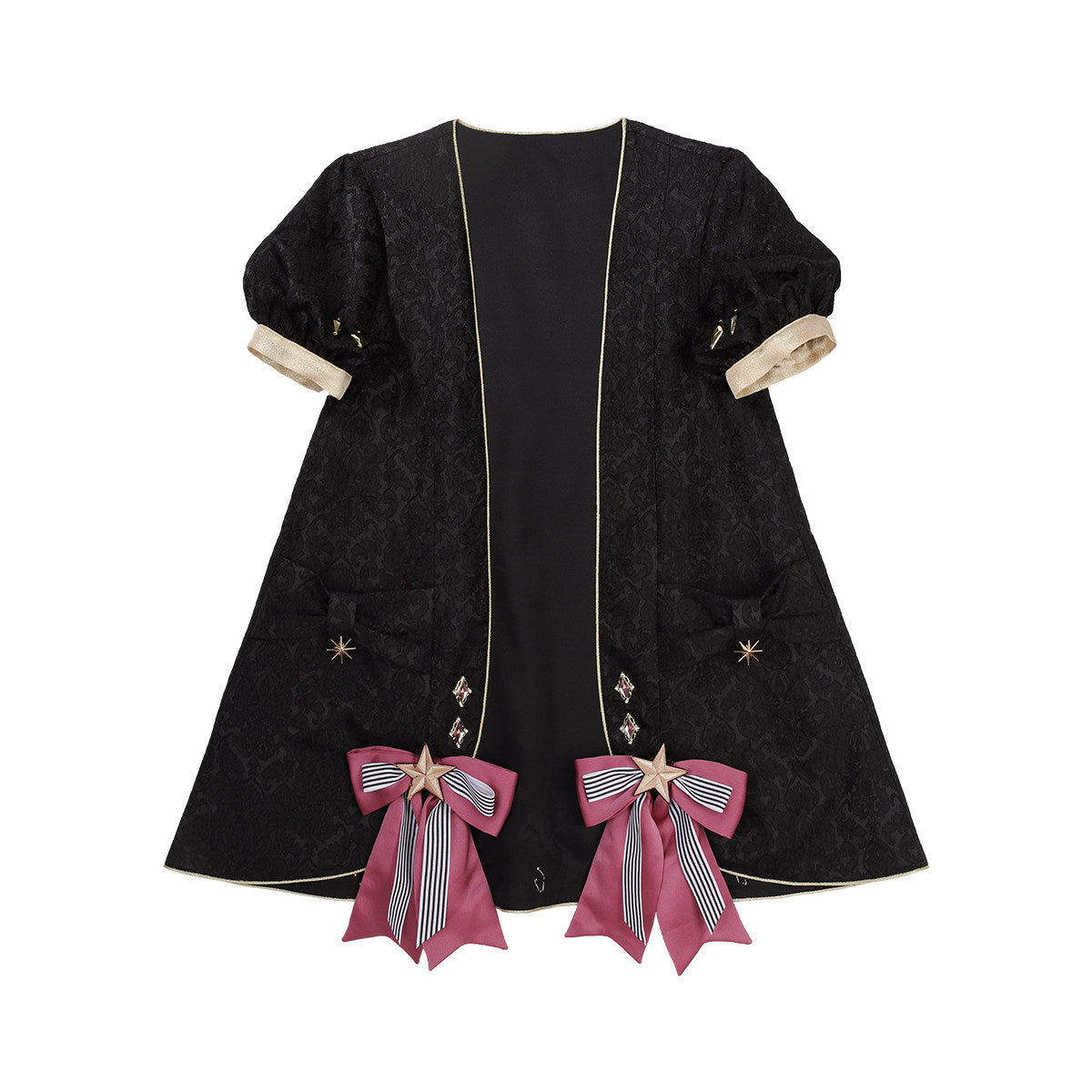 Star Magician Pink Plaid Magic Academy Lolita Coat Dress Set