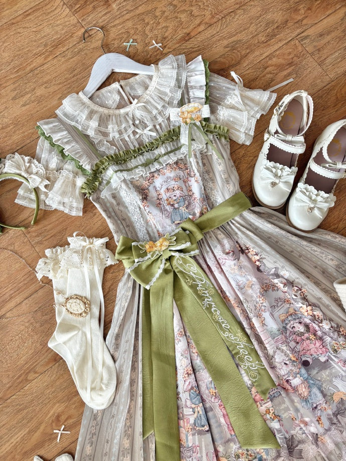 Spring Sheep Pastoral Lolita Printed JSK Dress