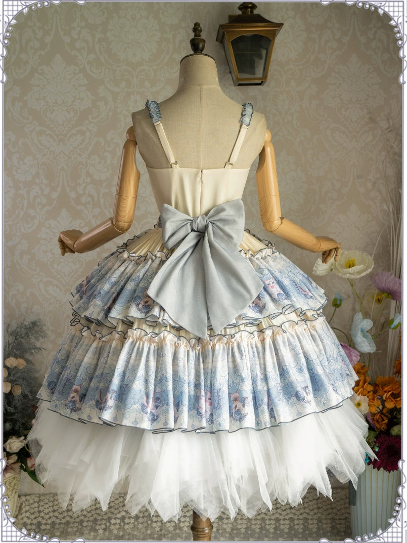 Berry Pie Lolita Print Long / Short JSK Dress