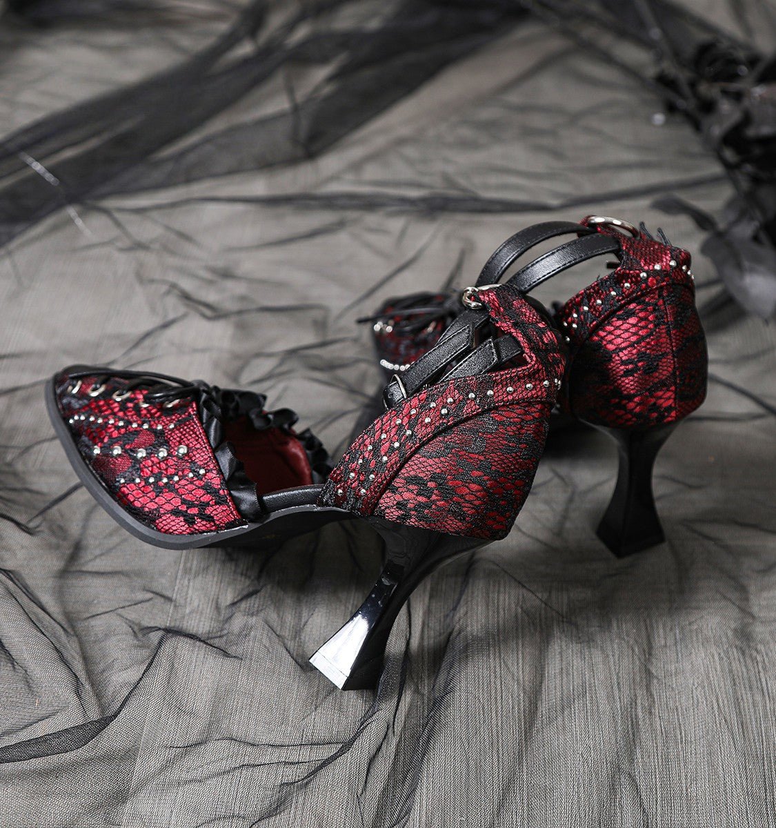 Dark Night Baroness Gothic Heels LE5115 - LolitaEraRed Set34Dark Night Baroness Gothic Heels LE5115