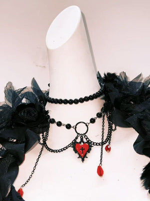 Dark Poem Gothic Lace Dress - LolitaEraNecklaceSDark Poem Gothic Lace Dress