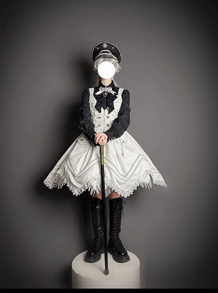 Dawn‑Bearer Gothic Lolita JSK Jumper Skirt Dress Set - LolitaEra