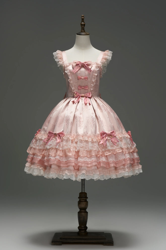 Satin Rose Sweet Lolita OP JSK Dress