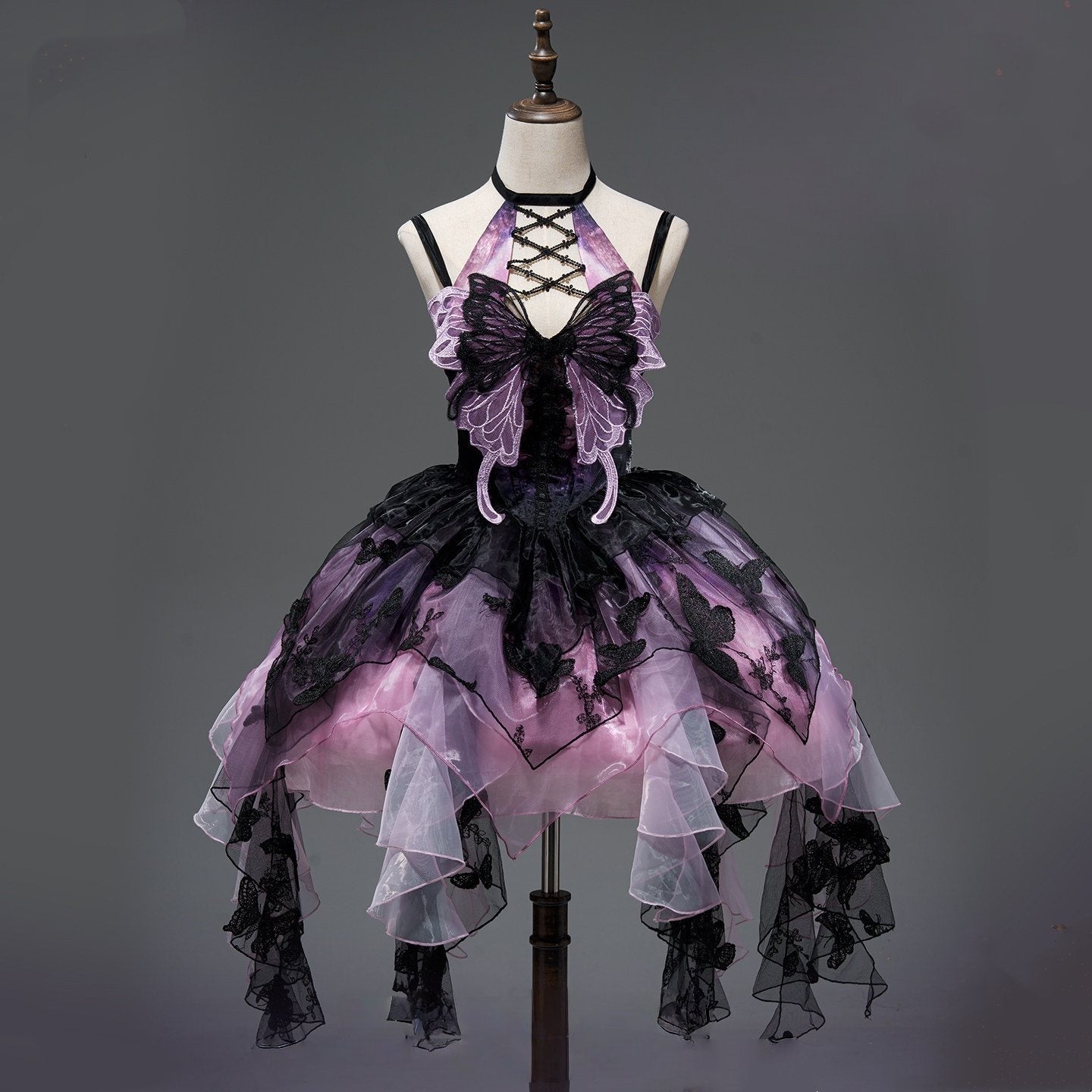 Dead - Leaf Butterfly Gothic Lolita JSK Dress - LolitaEraPurple JSKSDead - Leaf Butterfly Gothic Lolita JSK Dress