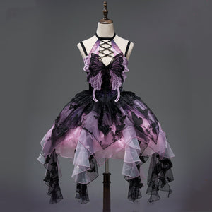Dead - Leaf Butterfly Gothic Lolita JSK Dress - LolitaEraPurple JSKSDead - Leaf Butterfly Gothic Lolita JSK Dress
