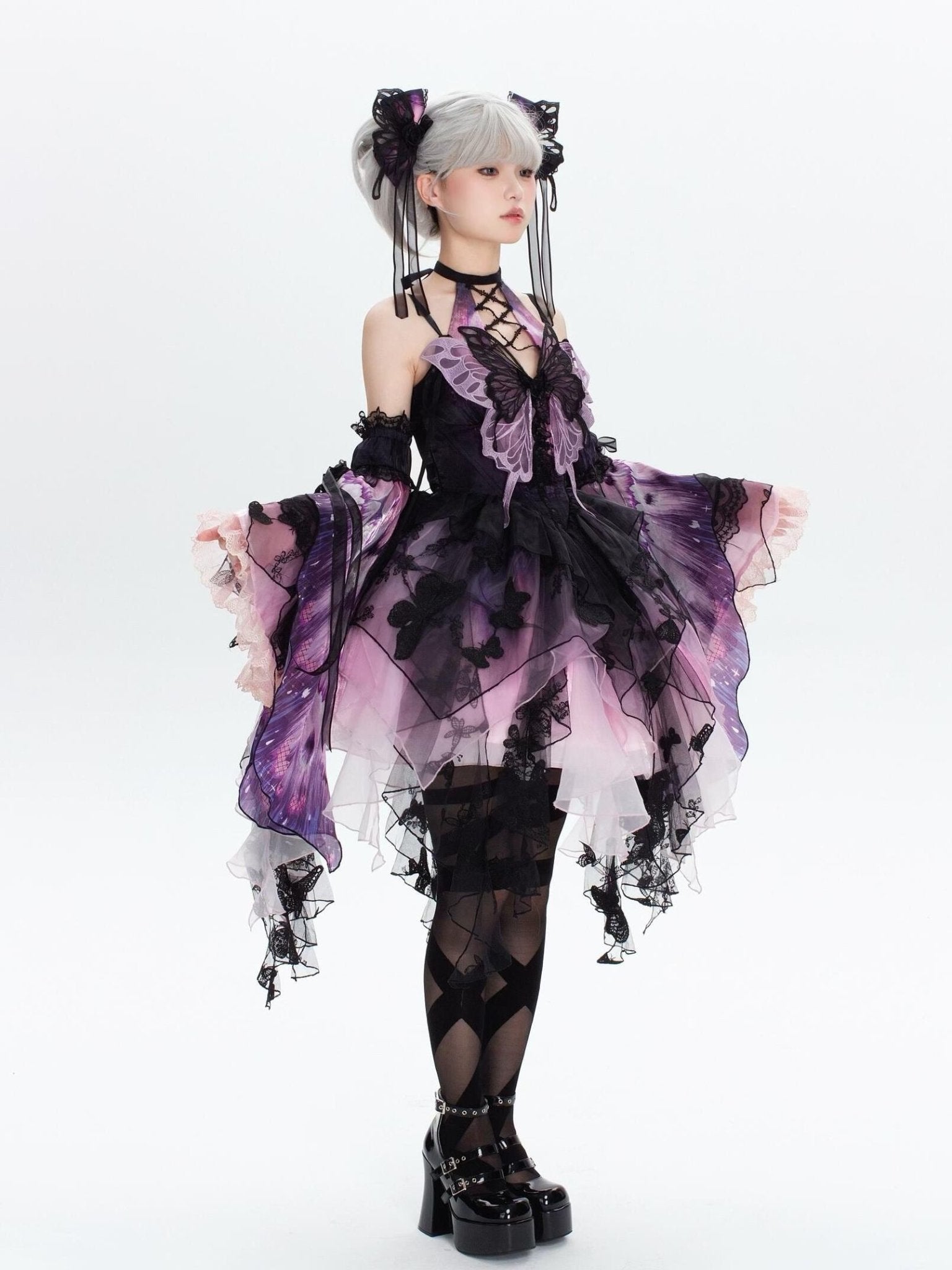 Dead - Leaf Butterfly Gothic Lolita JSK Dress - LolitaEraFull SetSDead - Leaf Butterfly Gothic Lolita JSK Dress