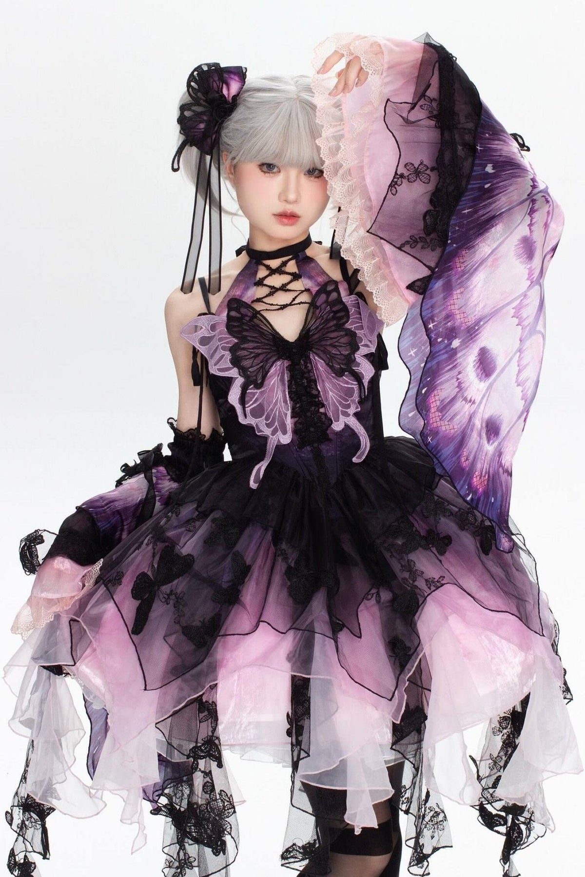 Dead Leaf Butterfly Gothic Lolita JSK Dress Set - LolitaEra