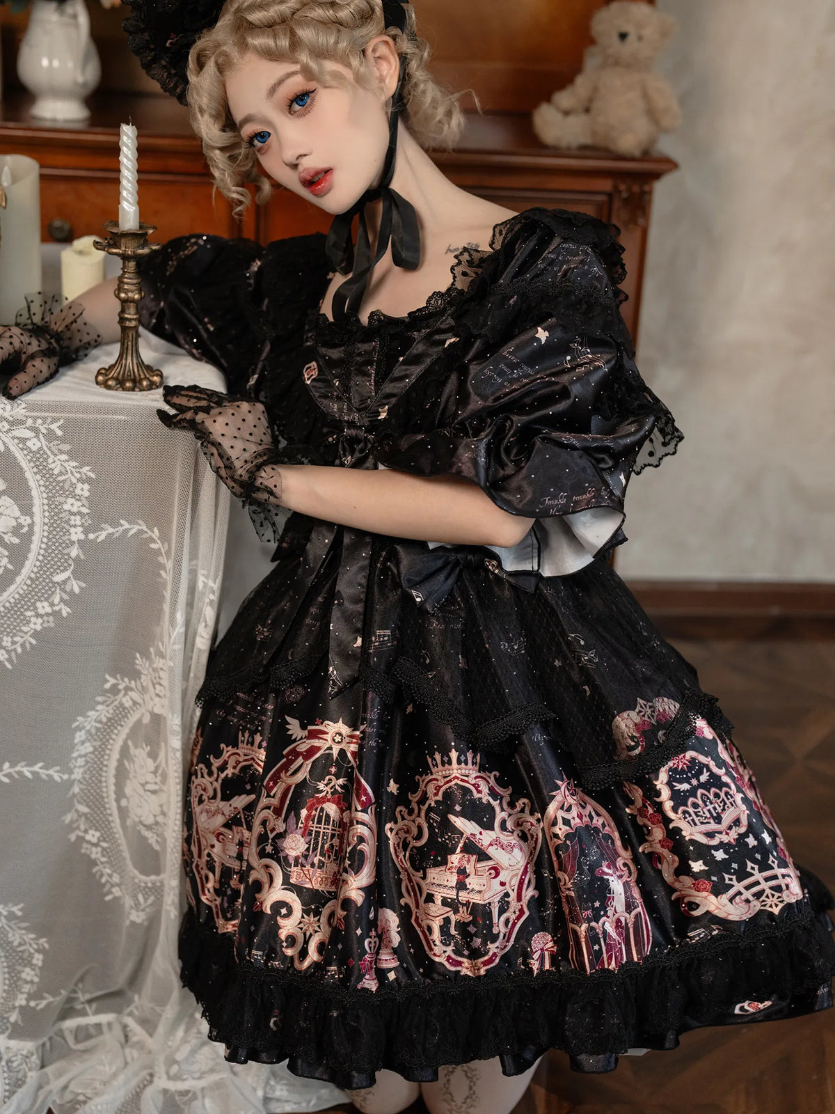 [Defect] Rose Ruins Original Star Hallway Lolita Jsk Strap Dress in Stock