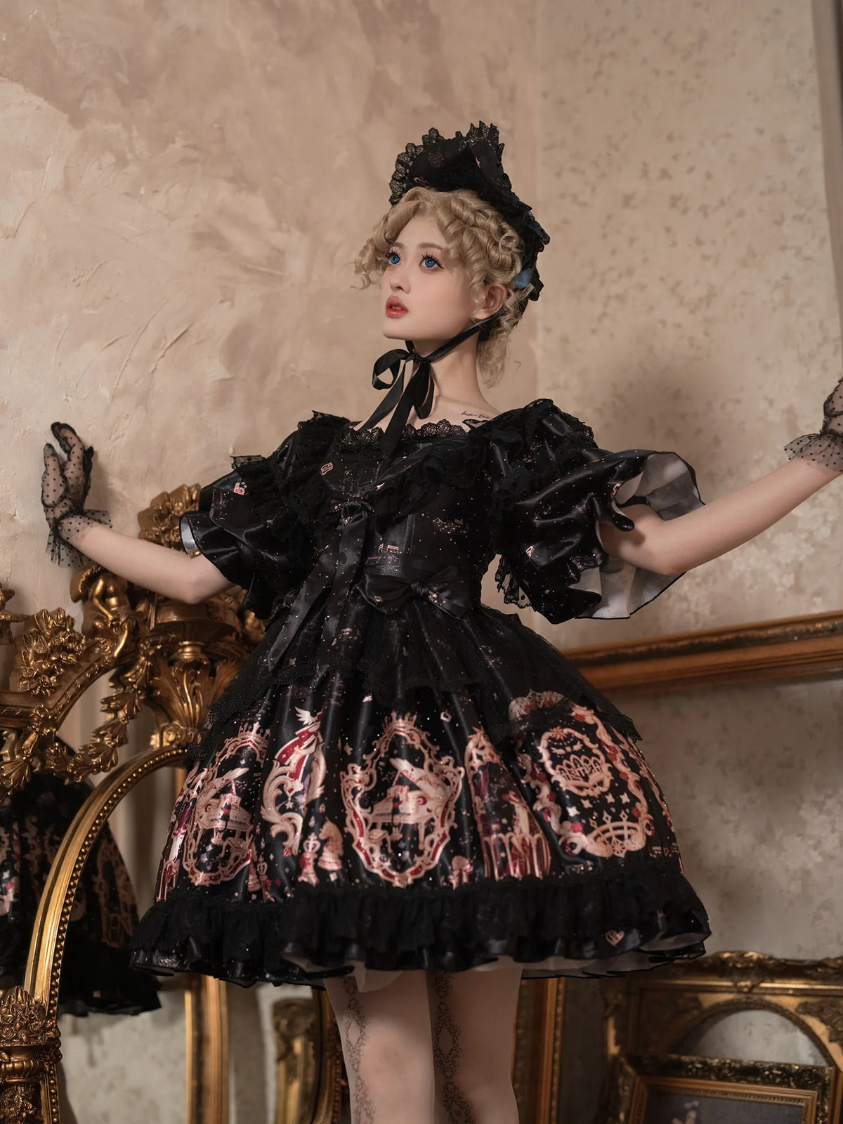 [Defect] Rose Ruins Original Star Hallway Lolita Jsk Strap Dress in Stock
