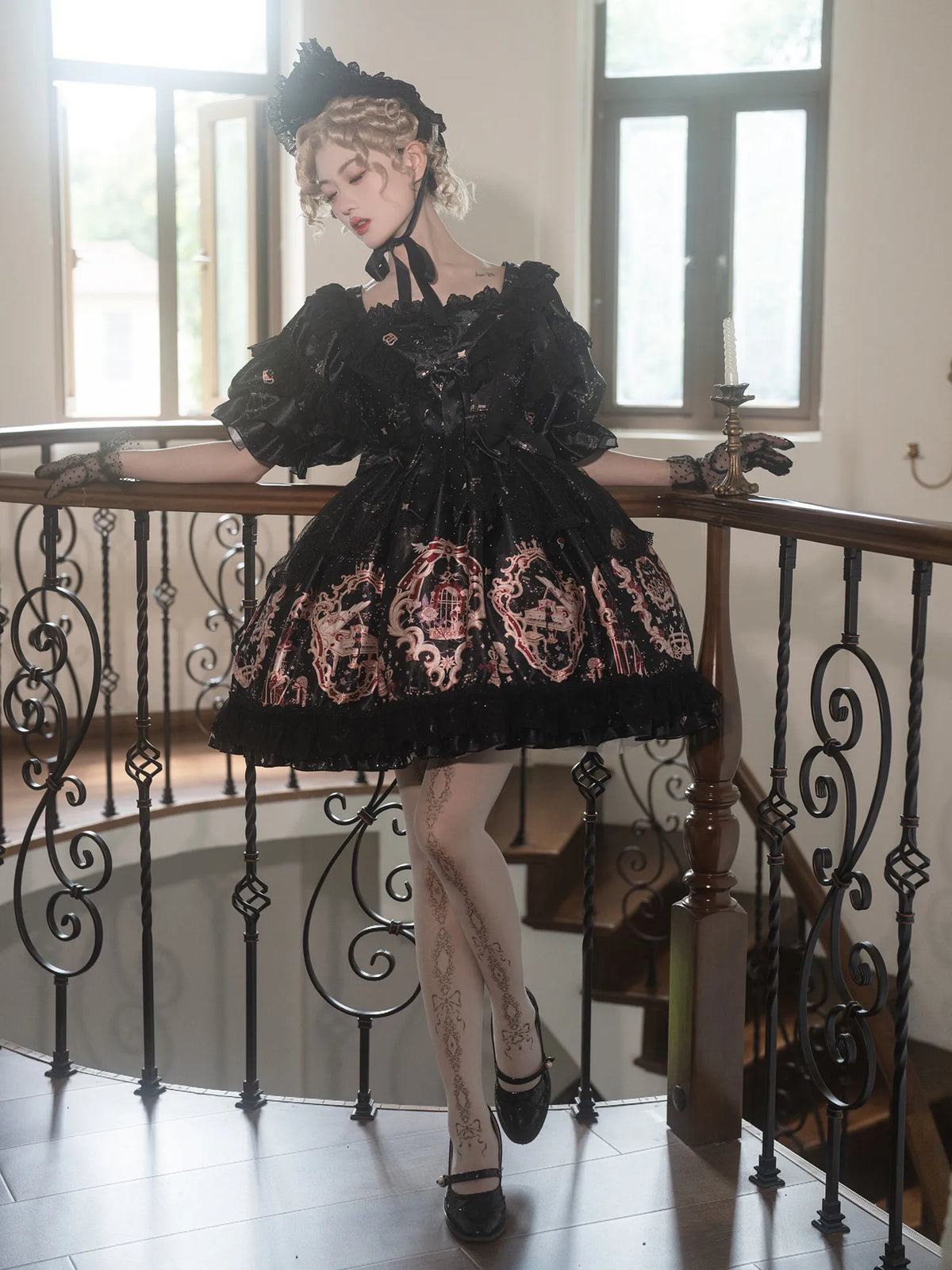[Defect] Rose Ruins Original Star Hallway Lolita Jsk Strap Dress in Stock
