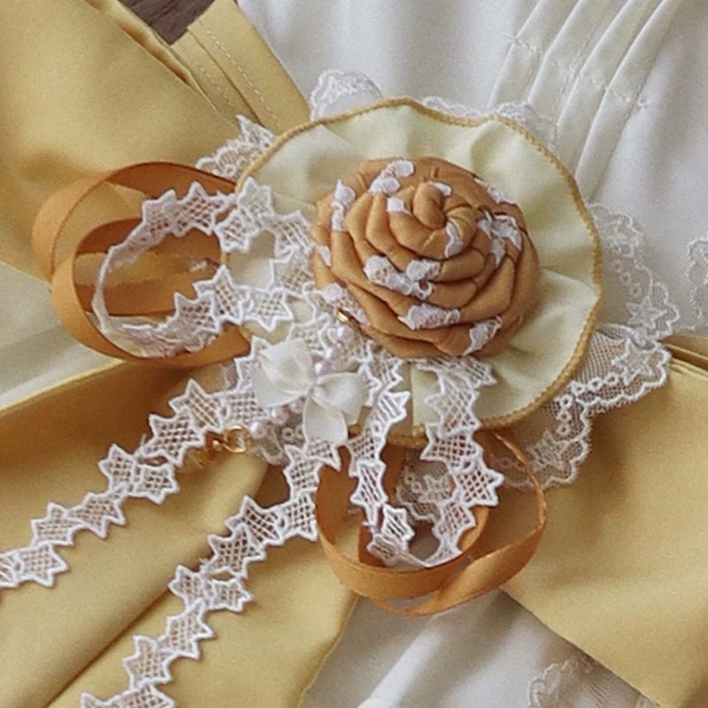 Deposit: Tasha's Garden Jsk Gradient Cream Cake Flutter Sleeve Open Front Cla Heavy Craft Forest Style Retro