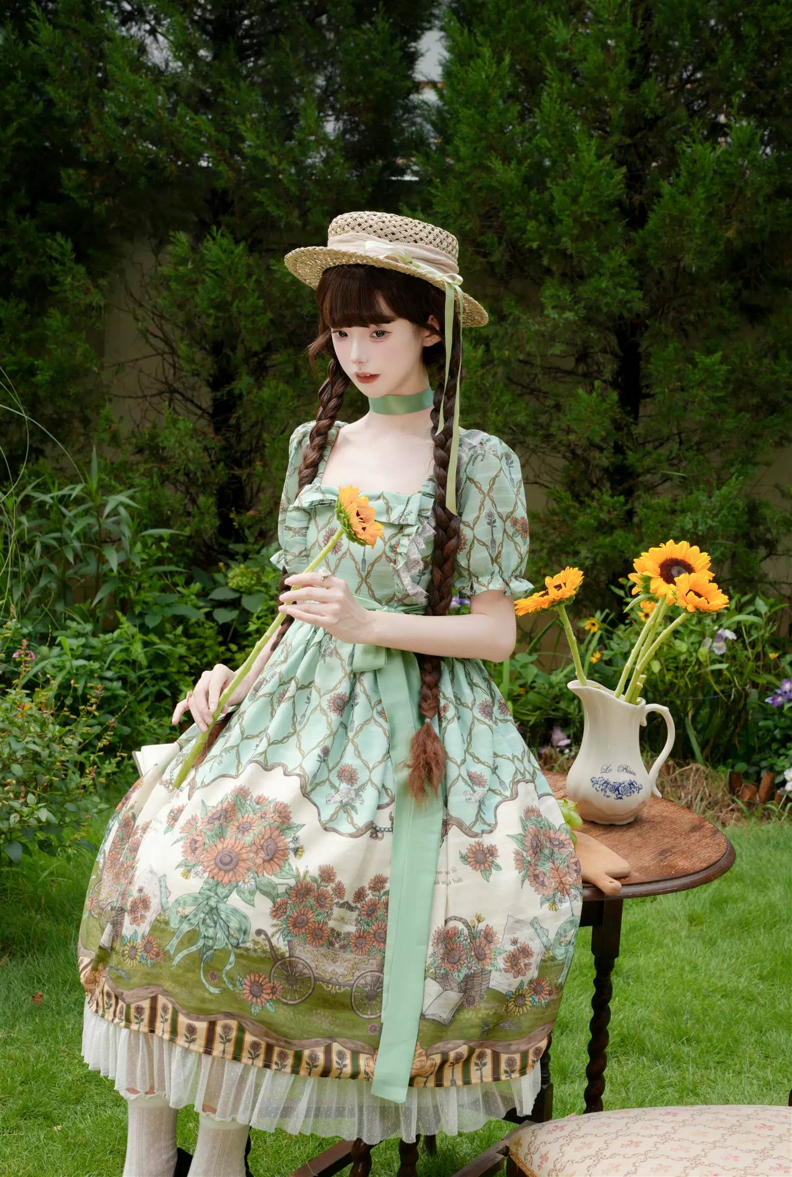 [Deposit] Jin Kui Ze Xia *Original Lolita Short Sleeve OP* Cali Dragon *Cute Little Devil