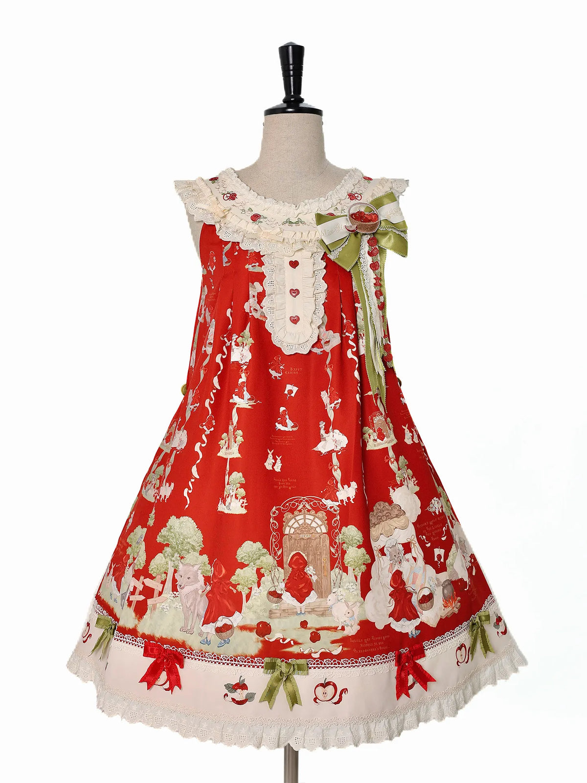[Deposit] Alice Girl Original New Design Lolita Little Red Riding Hood in the Forest Fairy Tale Style Jsk