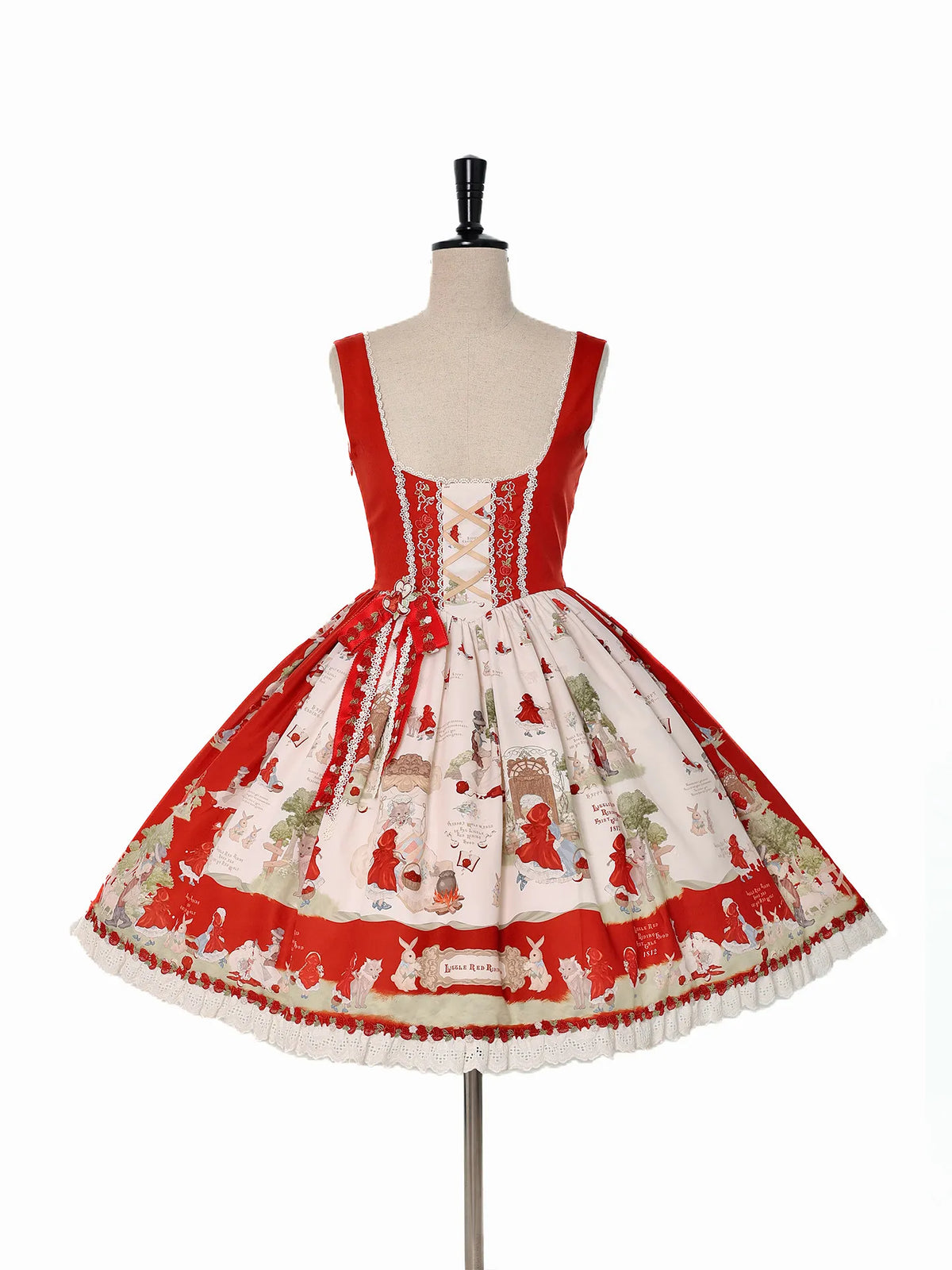 [Deposit] Alice Girl Original New Design Lolita Little Red Riding Hood in the Forest Fairy Tale Style Jsk