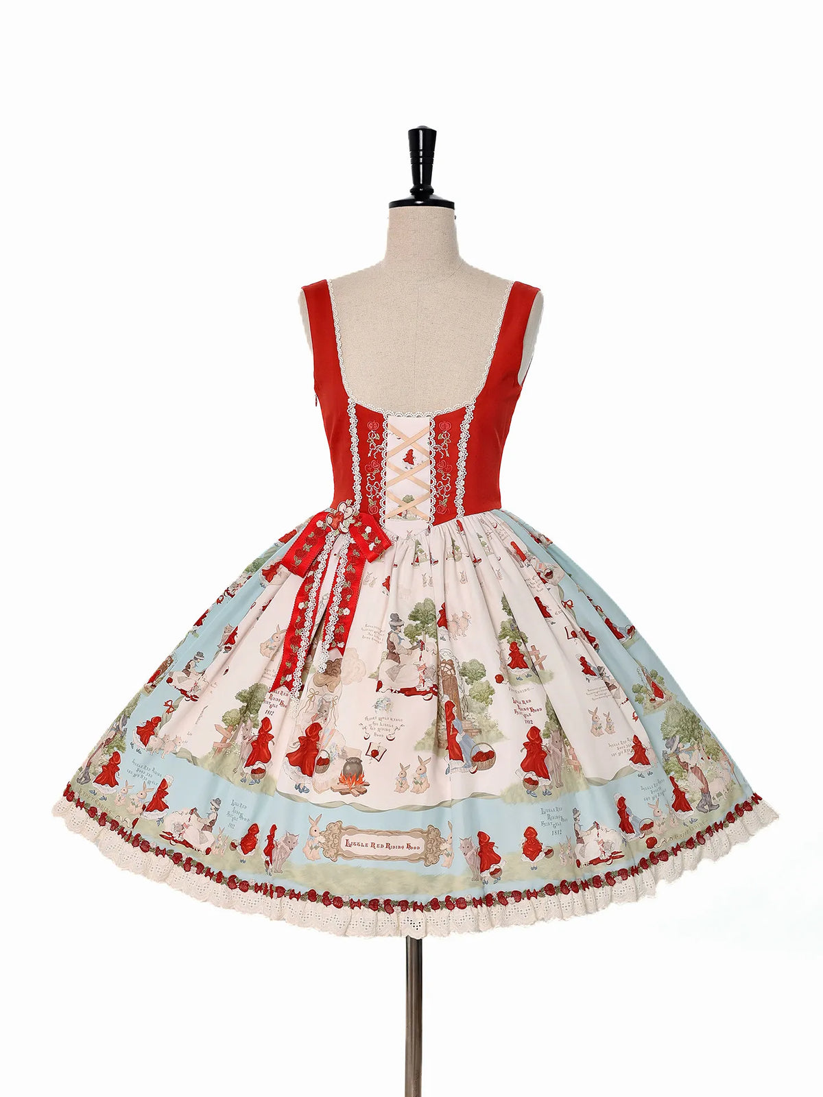[Deposit] Alice Girl Original New Design Lolita Little Red Riding Hood in the Forest Fairy Tale Style Jsk