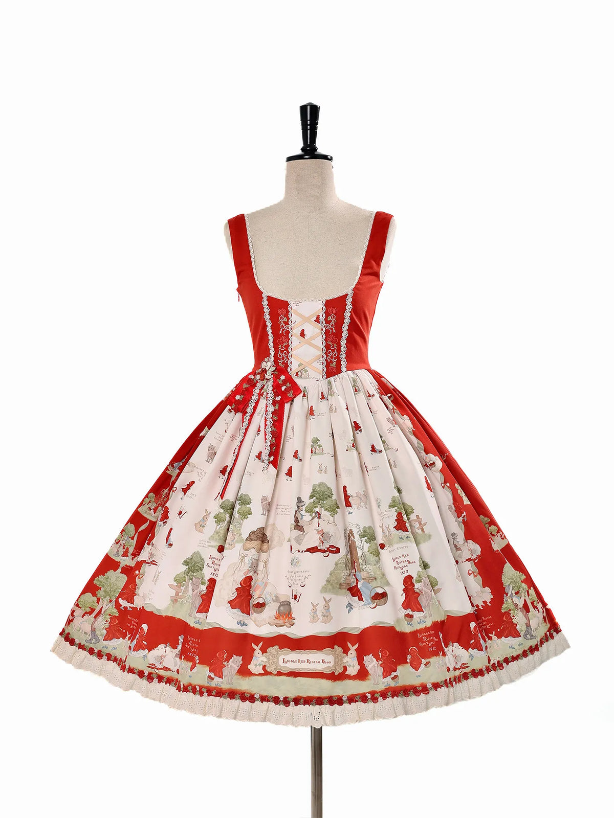 [Deposit] Alice Girl Original New Design Lolita Little Red Riding Hood in the Forest Fairy Tale Style Jsk