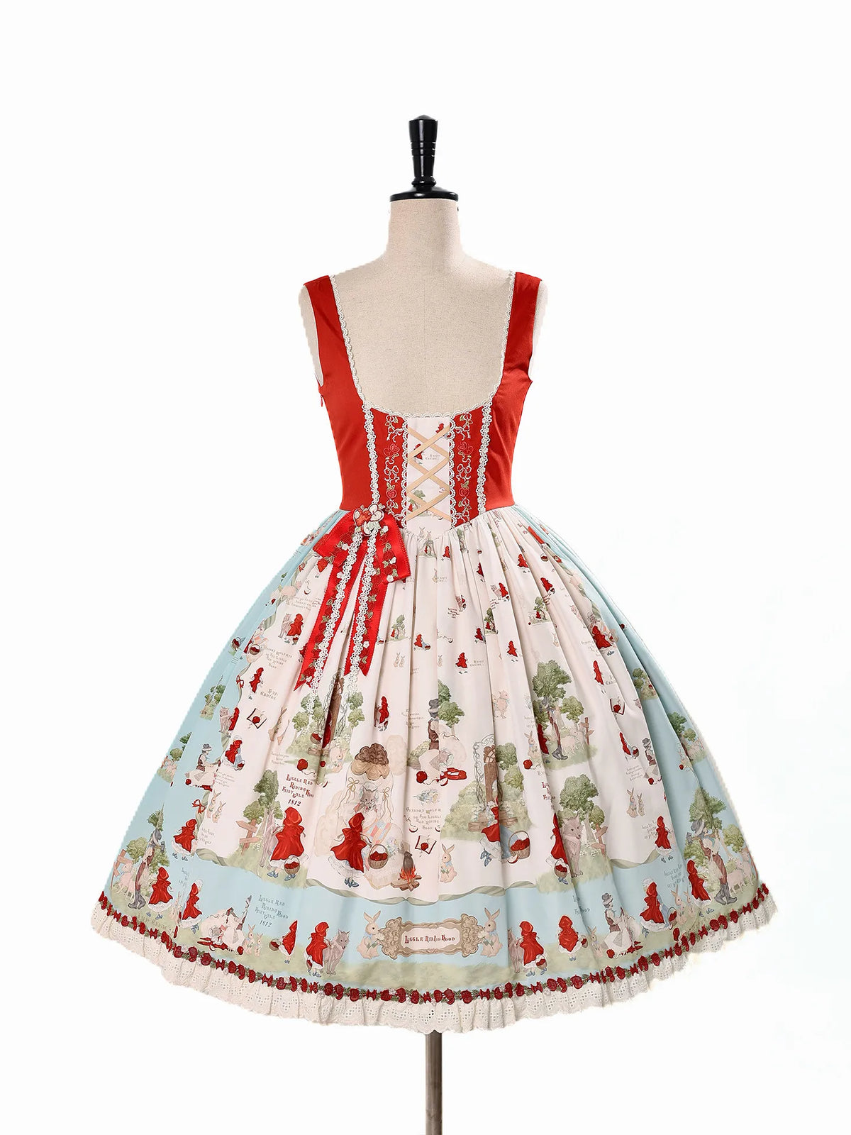 [Deposit] Alice Girl Original New Design Lolita Little Red Riding Hood in the Forest Fairy Tale Style Jsk
