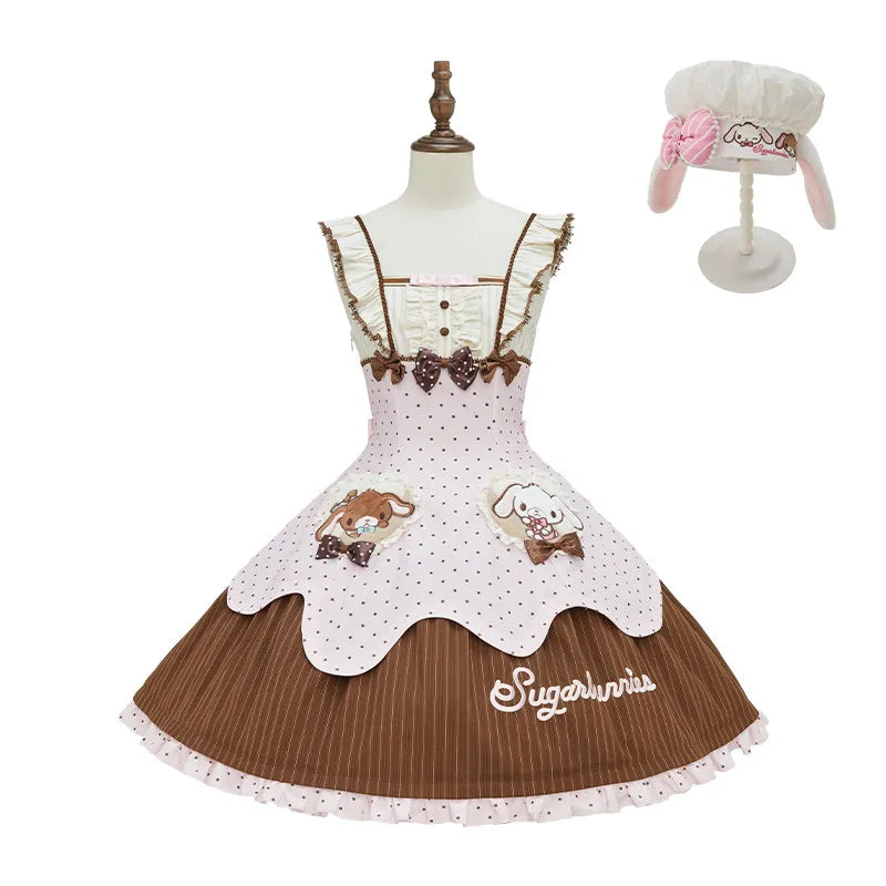 Deposit: Midsummer Story Honey Bonnie Collaboration Vest Dress Chef Hat Sanrio Family Collaboration Edition