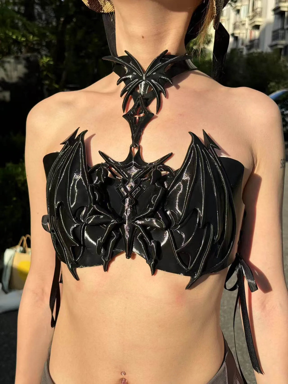 【Xilin's Style】Extro Code Devil Bra Tube Top Original Niche Design