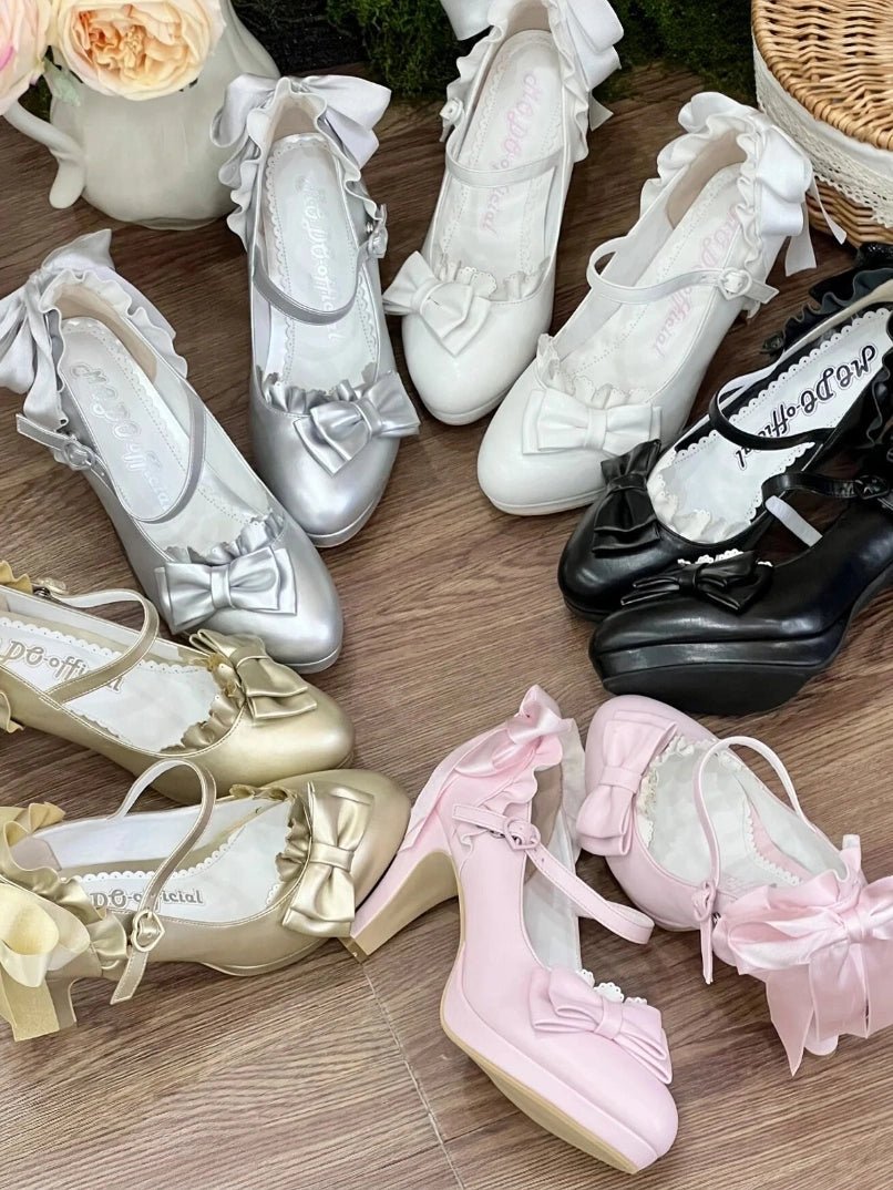 Doll Bride Lolita Classic Elegant Almond Toe High Heels - LolitaEra