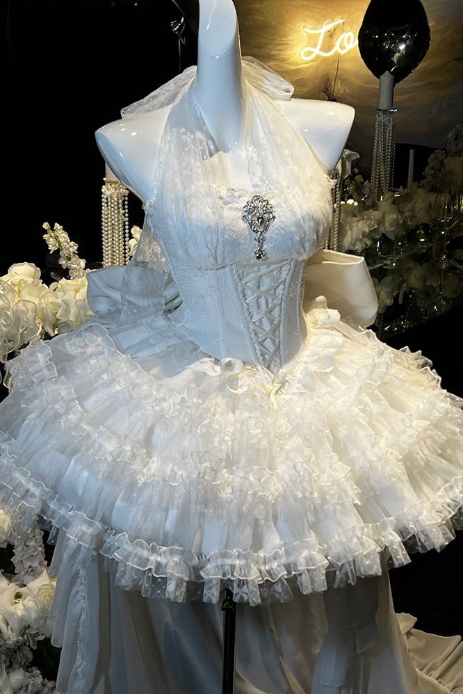 Dreamy Bridal Lolita Wedding Prom Dress - LolitaEraWhite DressSDreamy Bridal Lolita Wedding Prom Dress