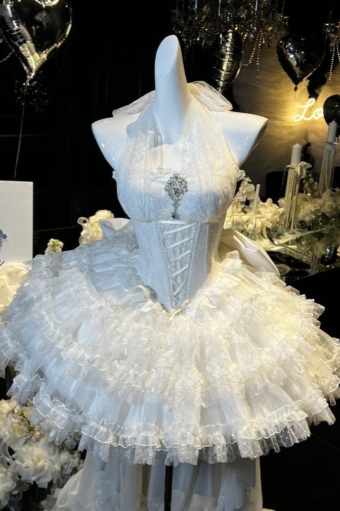 Dreamy Bridal Lolita Wedding Prom Dress - LolitaEraWhite DressSDreamy Bridal Lolita Wedding Prom Dress