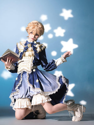 Dreamy Cloud Elegant Swallowtail Prince OUJI Outfit 1328 - LolitaEraSetSDreamy Cloud Elegant Swallowtail Prince OUJI Outfit 1328