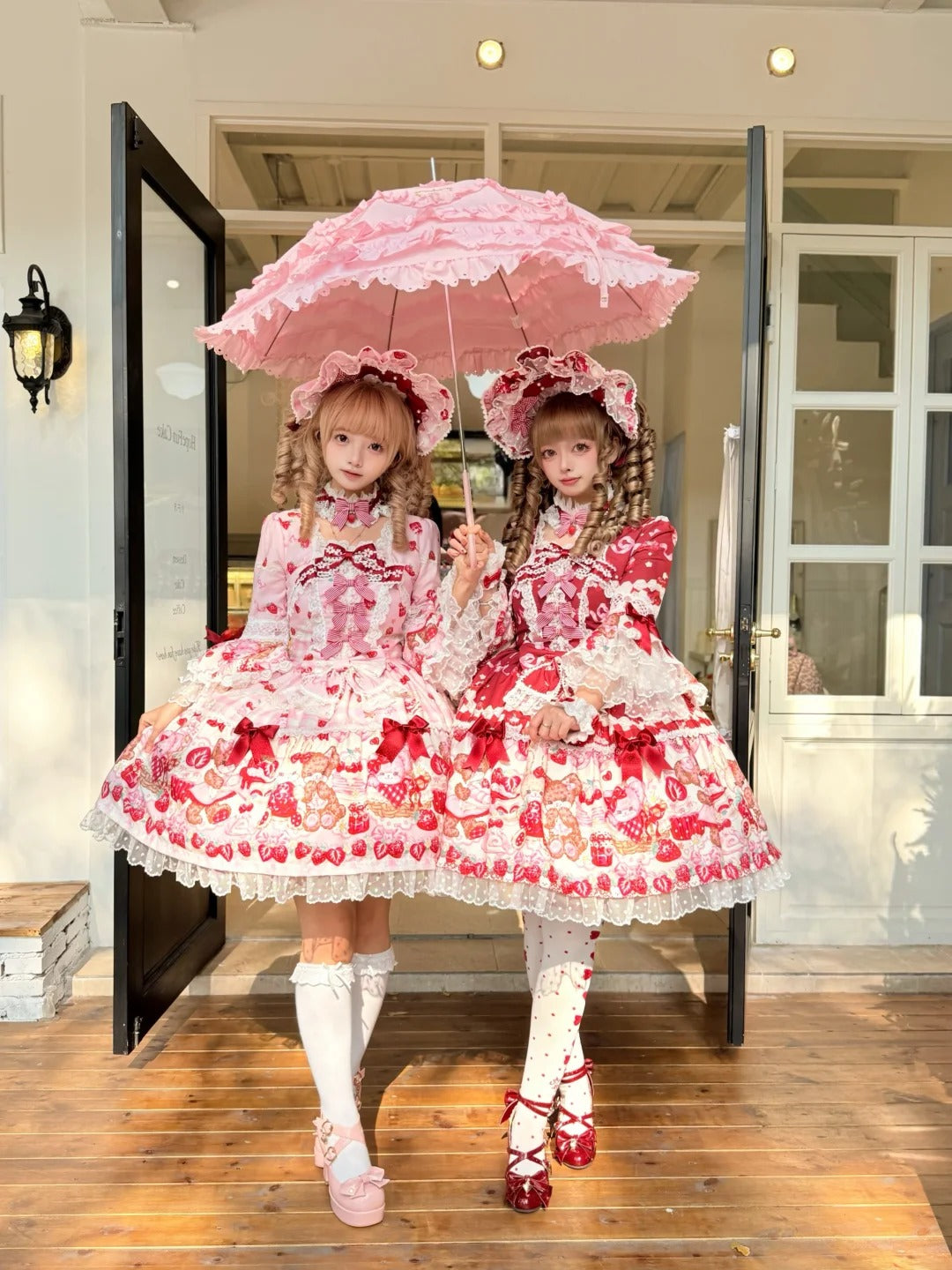Sweet Berry Rabbit Bear Long Sleeve Sweet Lolita OP Dress