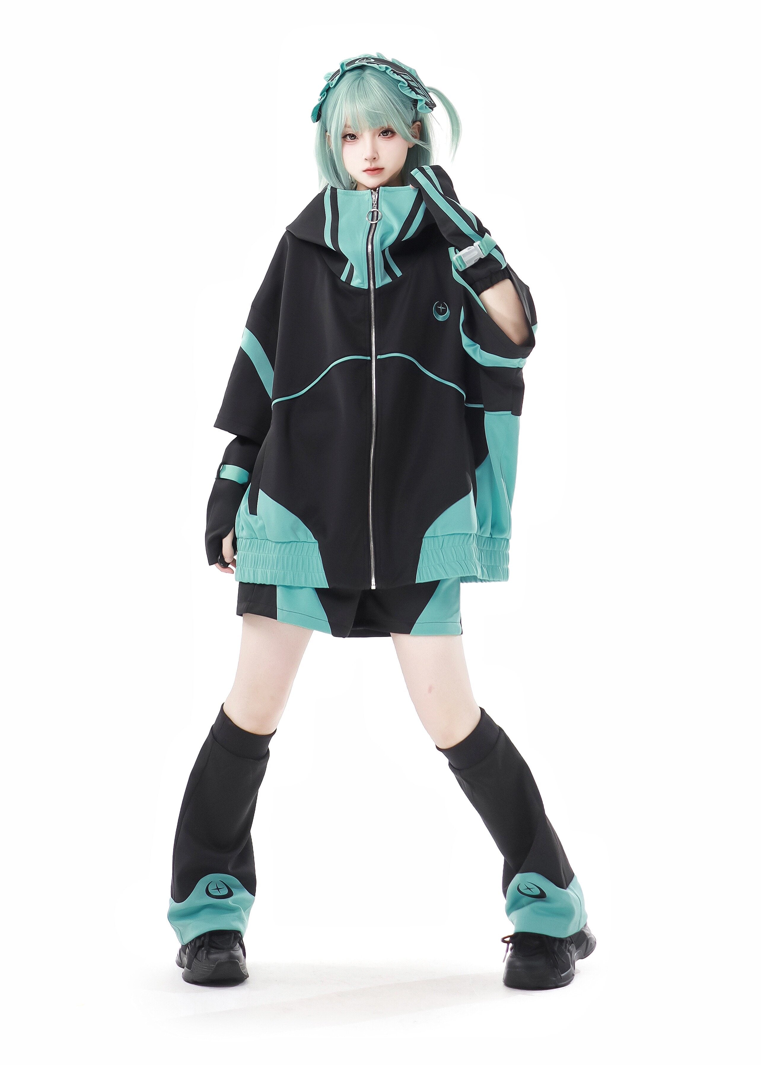 Star Signal Anime Graphic Short-Sleeve Techwear Set
