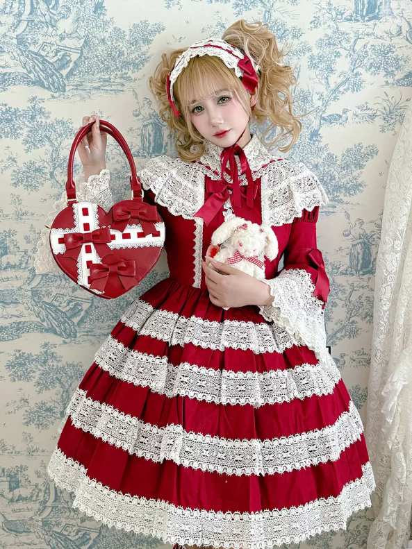 Heart Gift Box Lolita Pink & Red Handbag