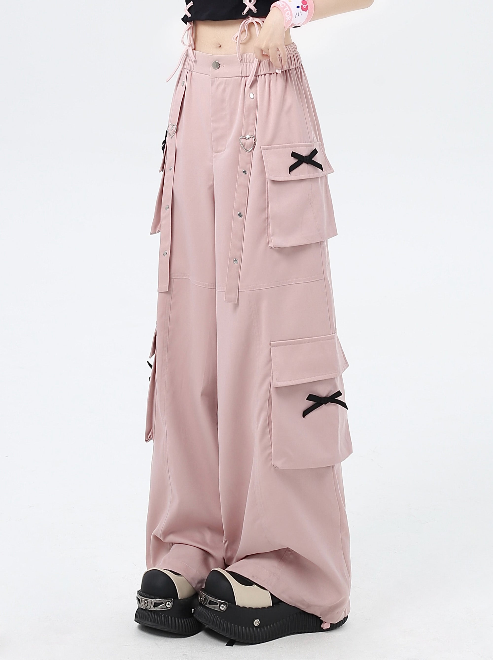 Y2K Trendy Sweet Goth Baggy Cargo Pants LE1023