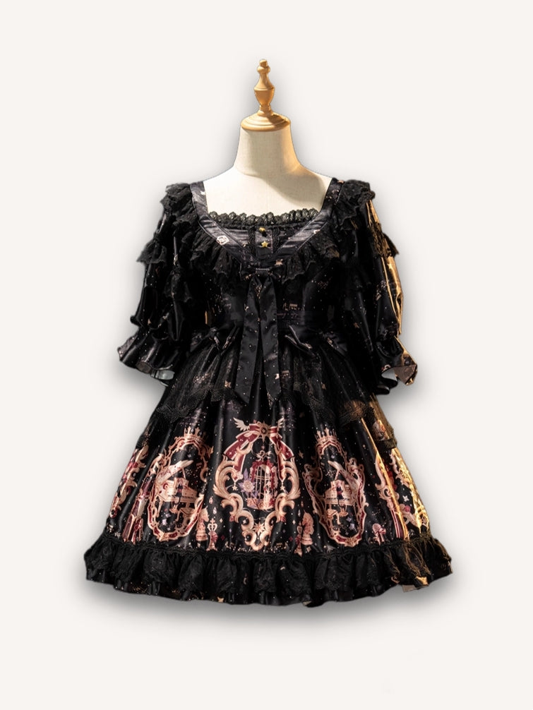 【Defective Item】Star Sonata Corridor Gothic Lolita JSK Sleeveless Dress