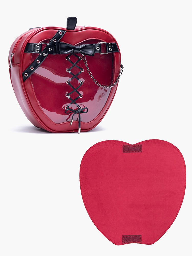 Edgy Apple Motif Ita - Bag Backpack - LolitaEraRed SetEdgy Apple Motif Ita - Bag Backpack