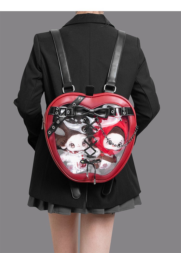 Edgy Apple Motif Ita - Bag Backpack - LolitaEraRed SetEdgy Apple Motif Ita - Bag Backpack
