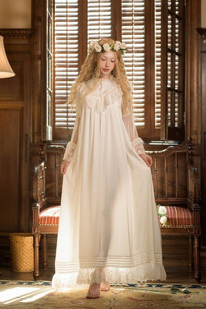 Edwardian Princess Court Style OP Dress - LolitaEraBeige SetSEdwardian Princess Court Style OP Dress