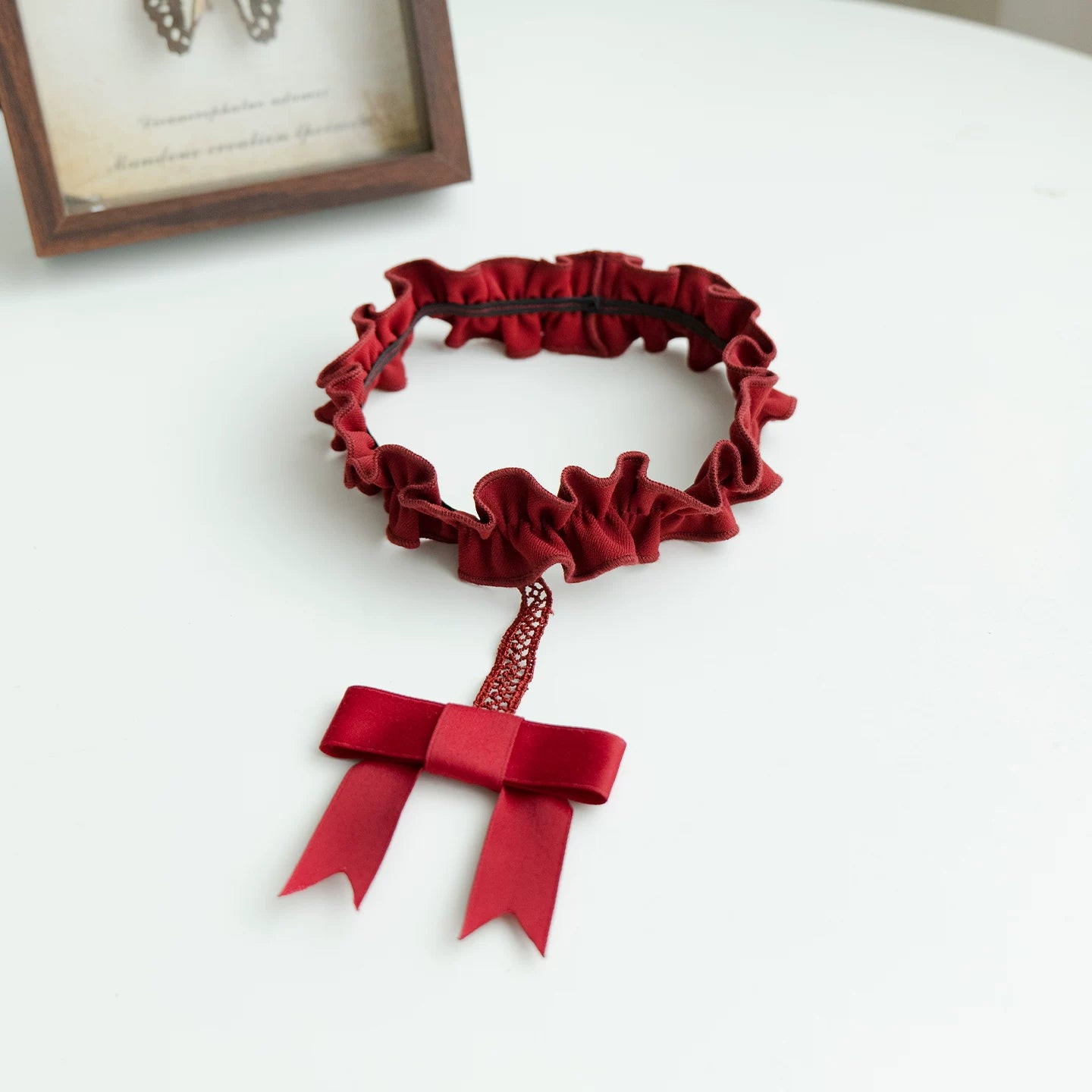 Letters and Poems · Leah | WP Original Sub-brand Elegant Vintage Square Neck Ruffle OP Leg Ring Choker Autumn Lolita