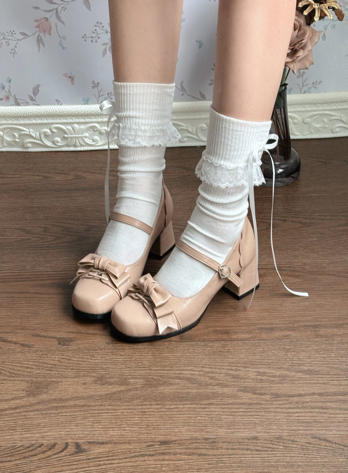 [In Stock] Qiuyu Dita Original Elegant Retro Square Toe Mary Jane Lolita High Heels
