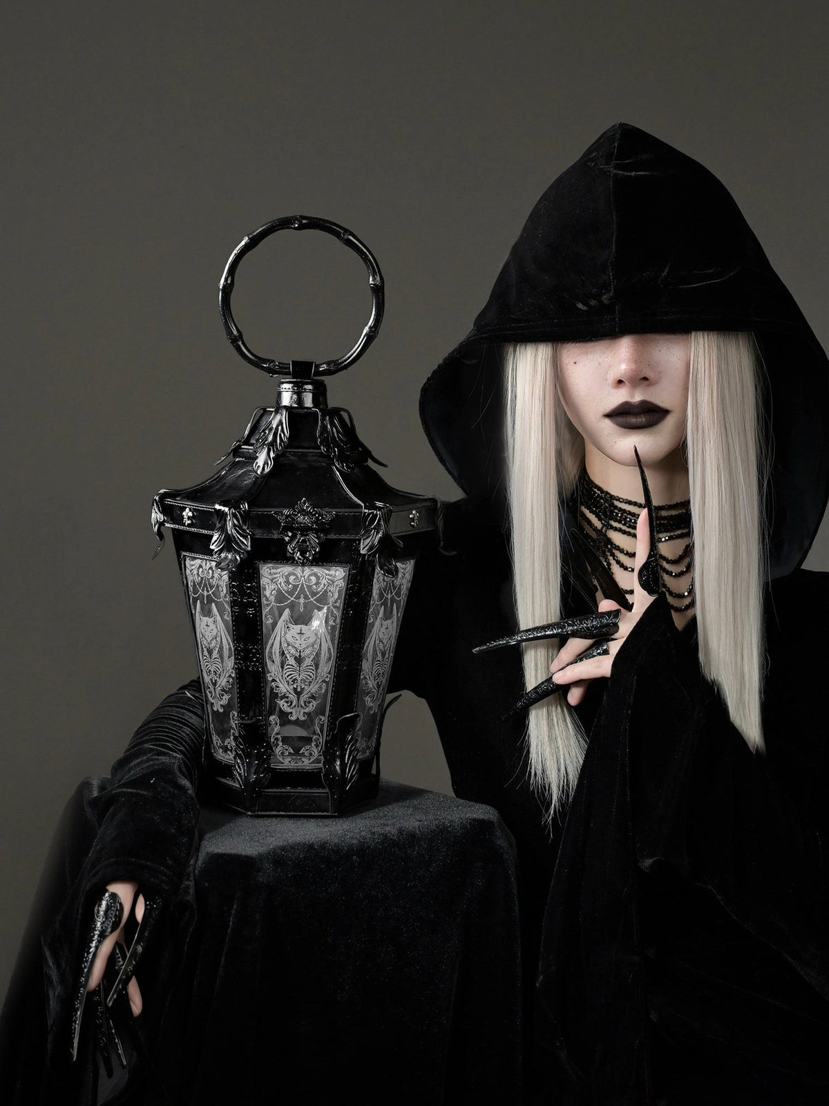 Emberless Lantern Original Gothic Dark Lantern Bag - LolitaEra
