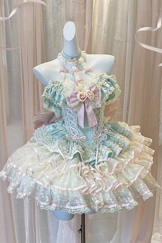 Eros Flower Language Princess Mint Green Dress - LolitaEra
