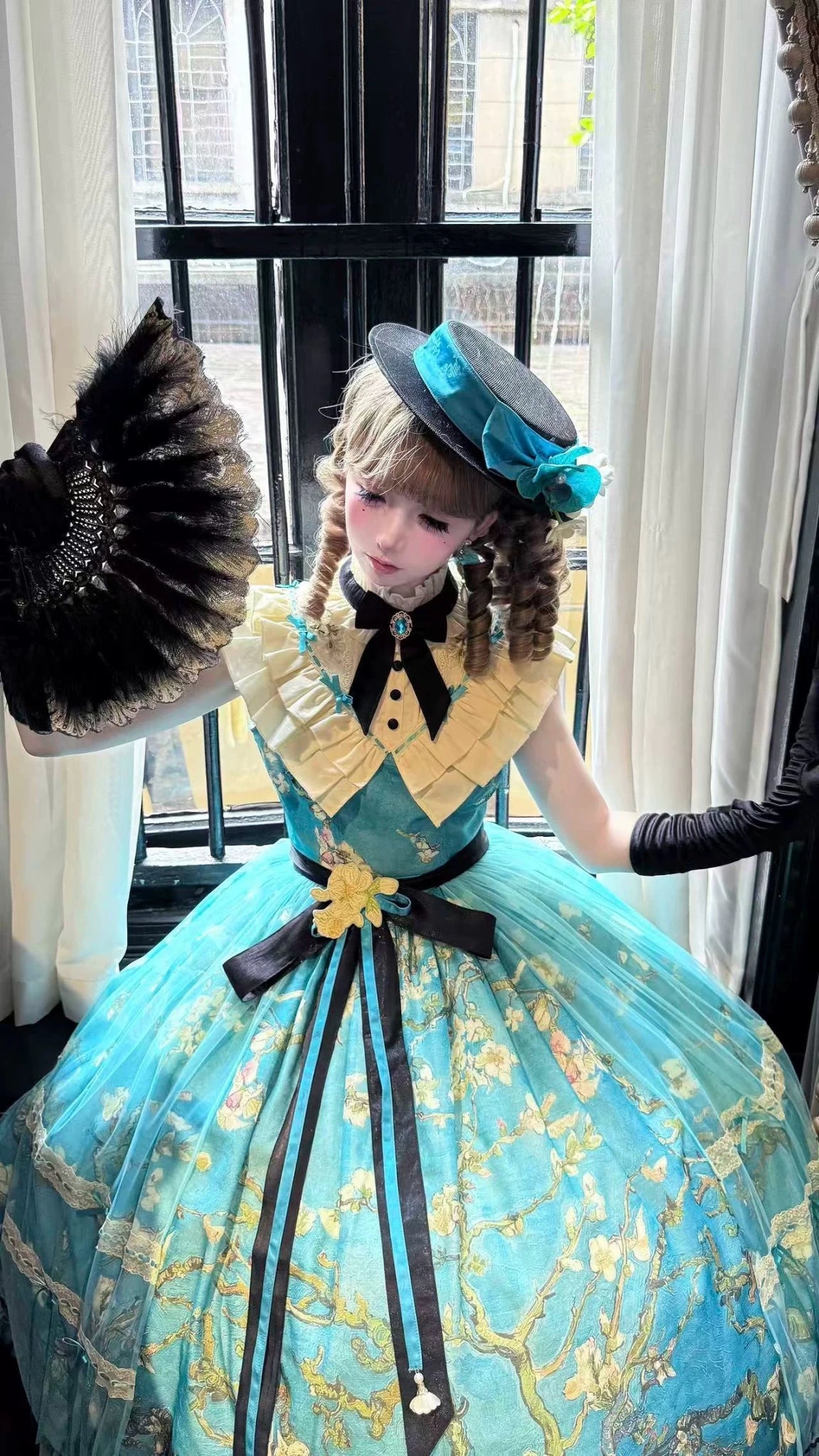 Everblooming Apricot Blossoms Classic Lolita High-Collar JSK - LolitaEra
