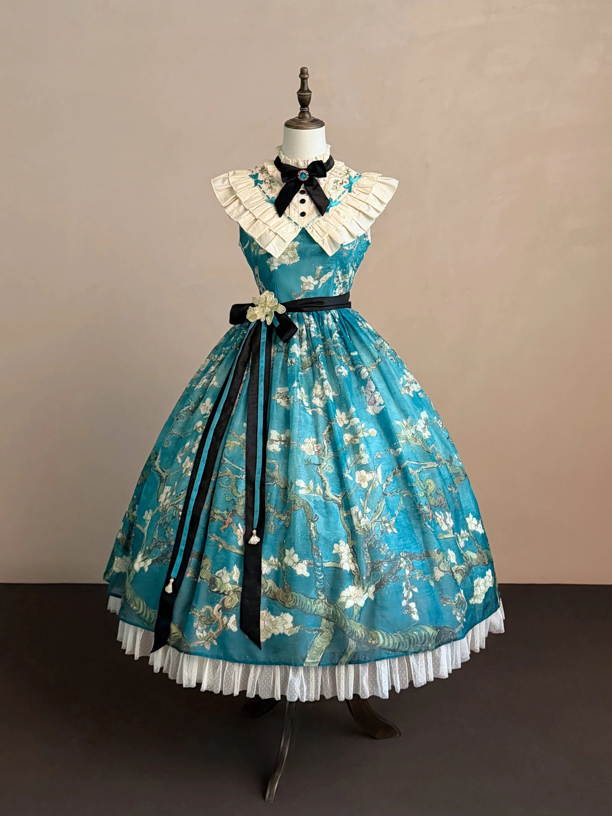 Everblooming Apricot Blossoms Classic Lolita High-Collar JSK - LolitaEra