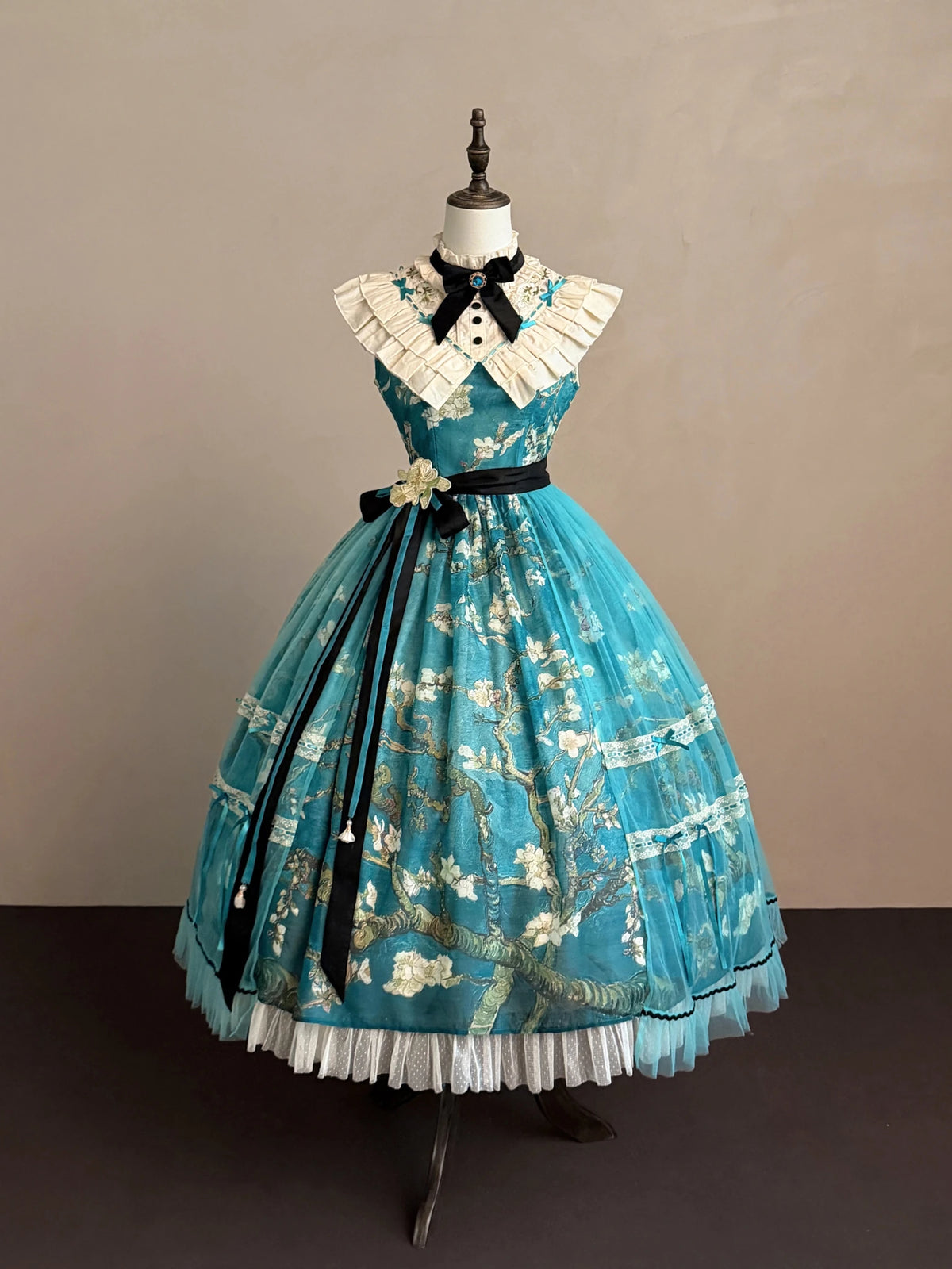 Everblooming Apricot Blossoms Classic Lolita High-Collar JSK - LolitaEra