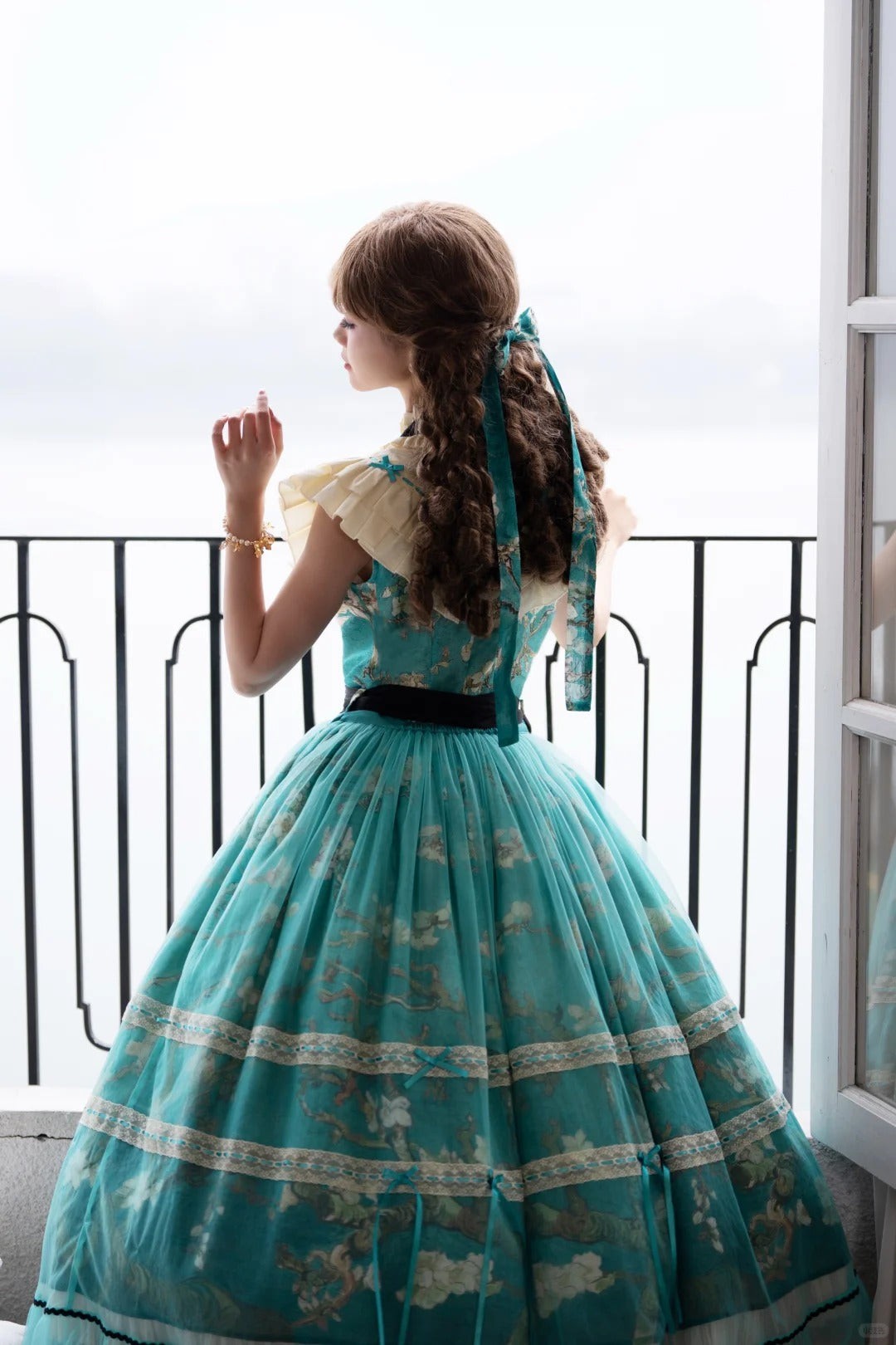 Everblooming Apricot Blossoms Classic Lolita High-Collar JSK - LolitaEra