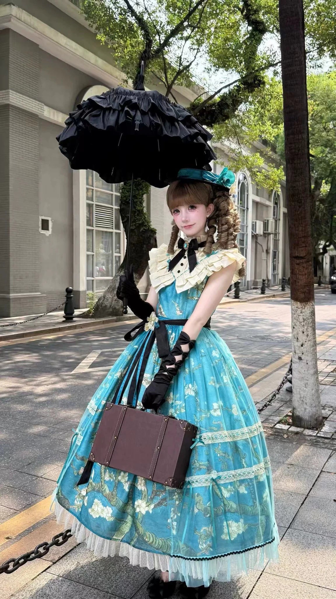 Everblooming Apricot Blossoms Classic Lolita High-Collar JSK - LolitaEra