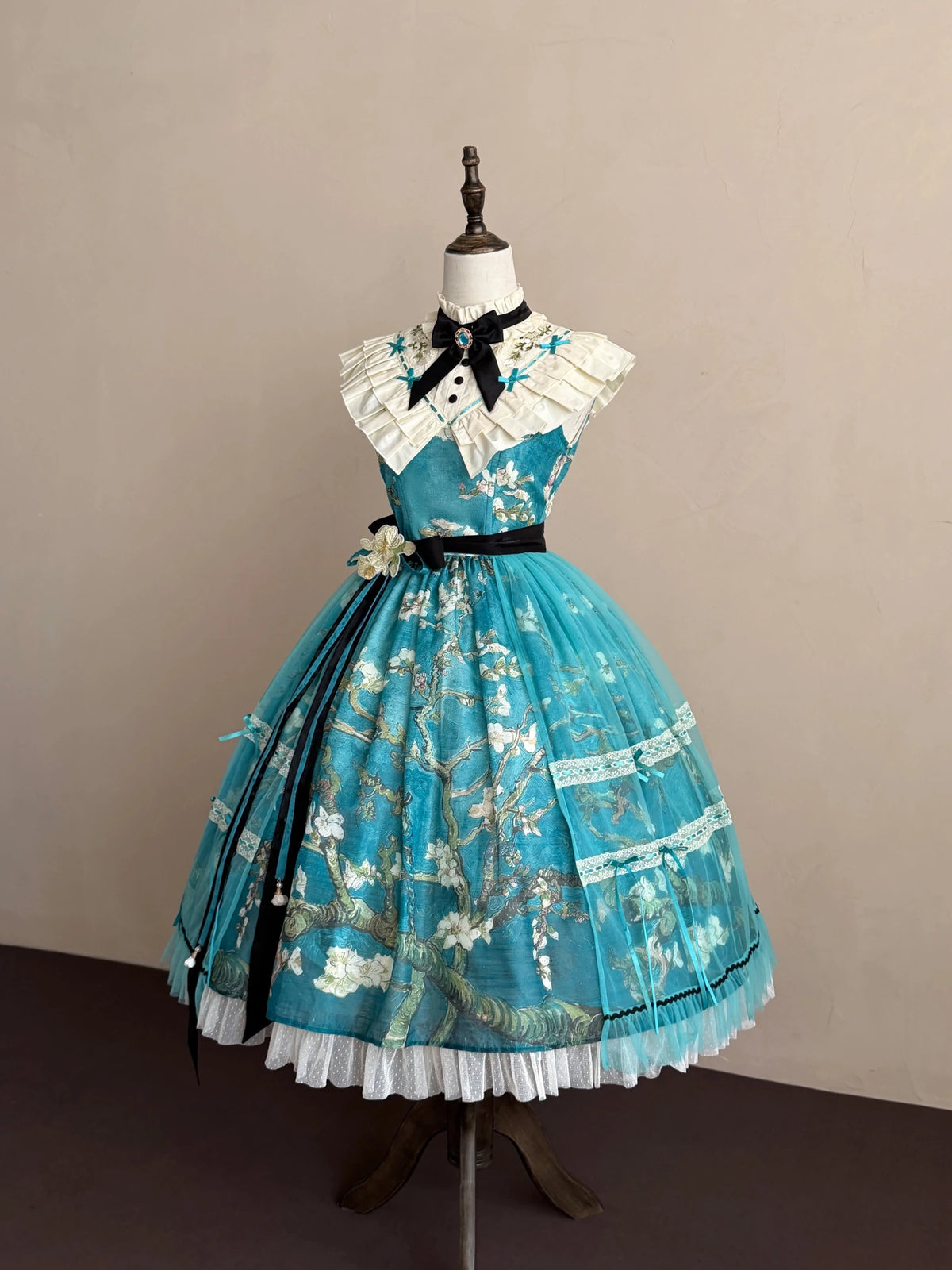 Everblooming Apricot Blossoms Classic Lolita High-Collar JSK - LolitaEra