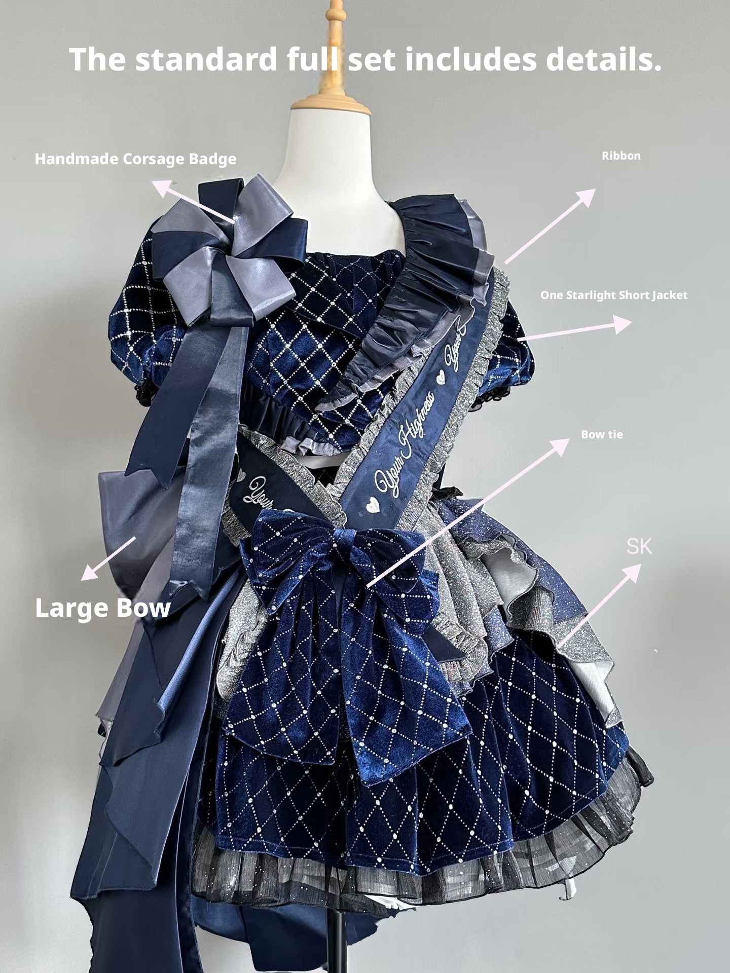 Deep Dome Songstress Lolita Girl Group Idol Costume Outfit Set