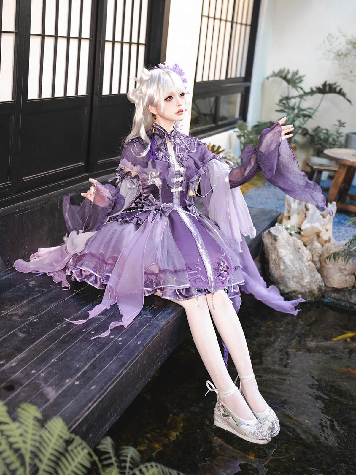 Fairy Butterfly Elegant Purple Lolita Dress - LolitaEraSetSFairy Butterfly Elegant Purple Lolita Dress
